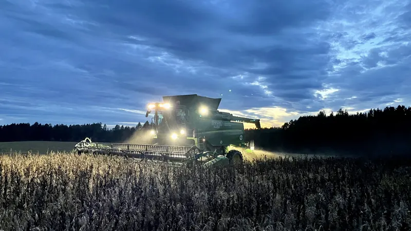 Žně na Farmě Malonty